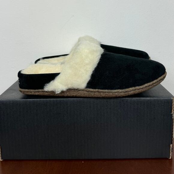 New Sorel Nakiska Slide II Slippers in Black Suede Women's Size 11 - Picture 5 of 9